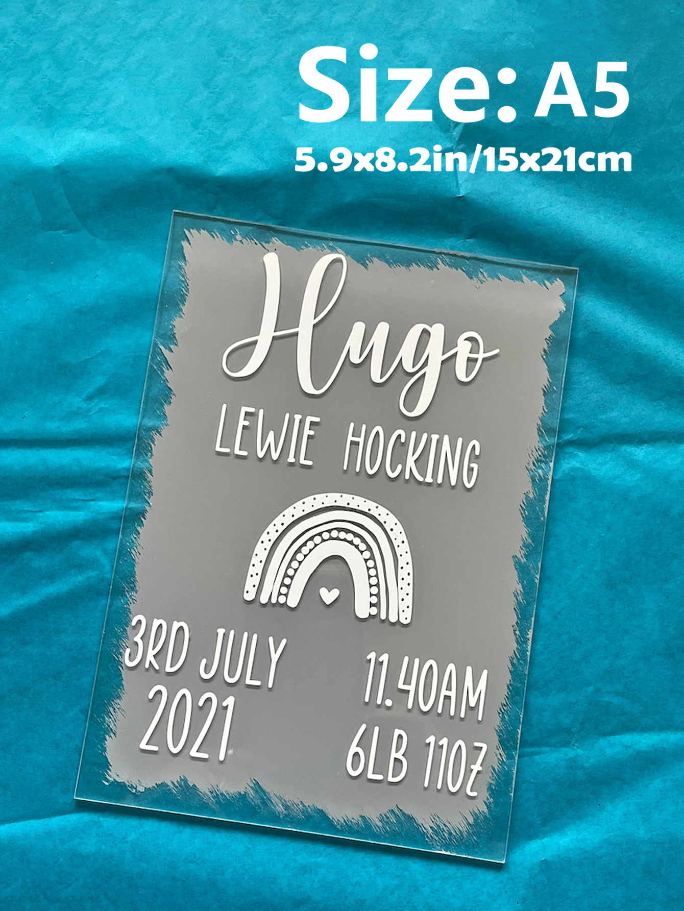 Personalized Baby Birth Acrylic Sign